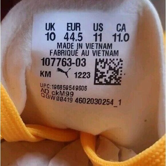 PUMA Ultra Play FG/AG Men's 11 Sun Stream Black Athletic Soccer Cleats 107763-03 - Picture 10 of 11